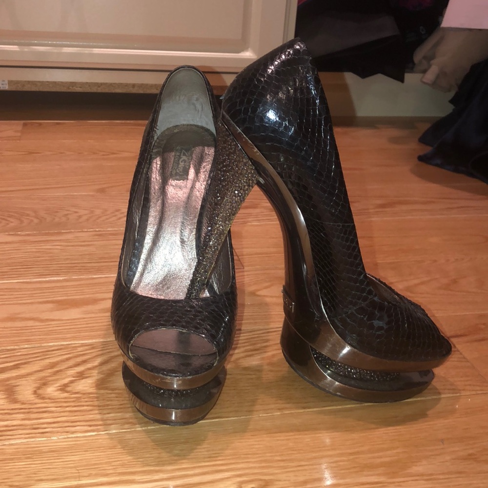 Black rhinestone shoes